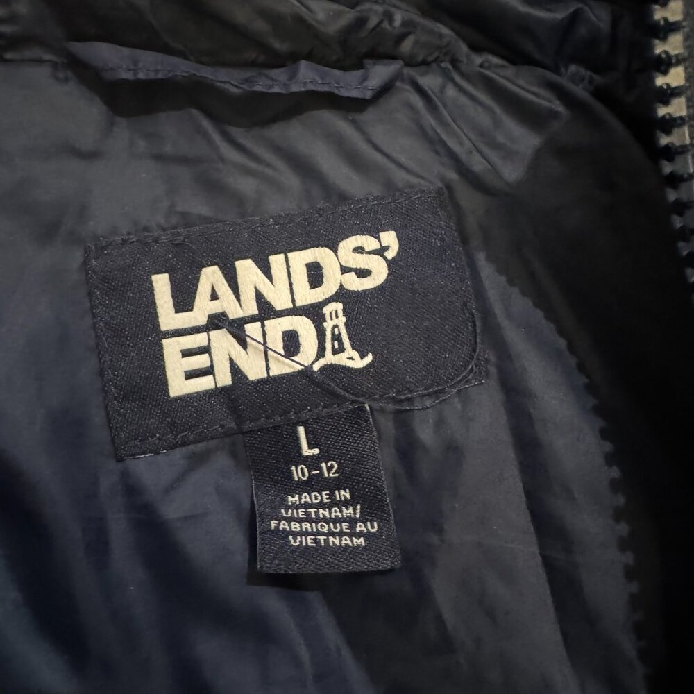 Lands End lightweight puff jacket for girls - Picture 3 of 5
